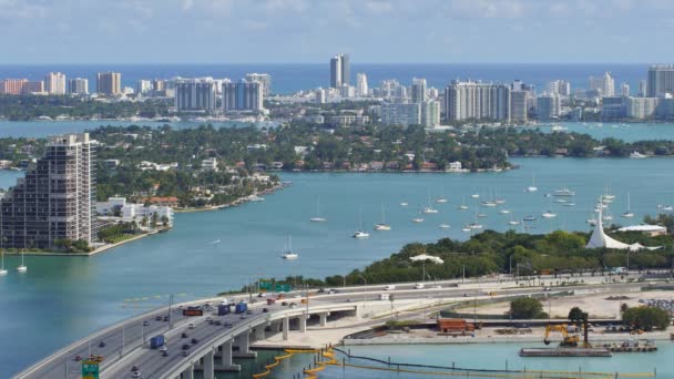 Miami aéreo — Vídeo de Stock