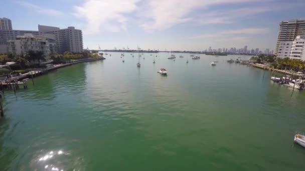 Vídeo aéreo de drones Miami Beach — Vídeo de stock