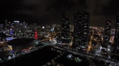 Hava video Downtown Miami gece