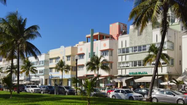Miami plaża ocean drive — Wideo stockowe