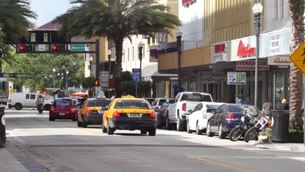 Centrum Miami Flagler ulice — Stock video