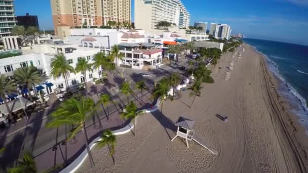 Aerial video Fort Lauderdale Beach — Stock Video