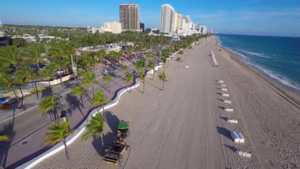 Plage de fort lauderdale vidéo aérienne — Αρχείο Βίντεο