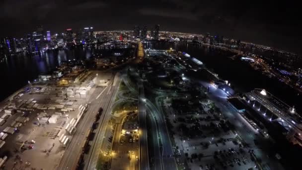 Vídeo aéreo Port Miami — Vídeo de Stock