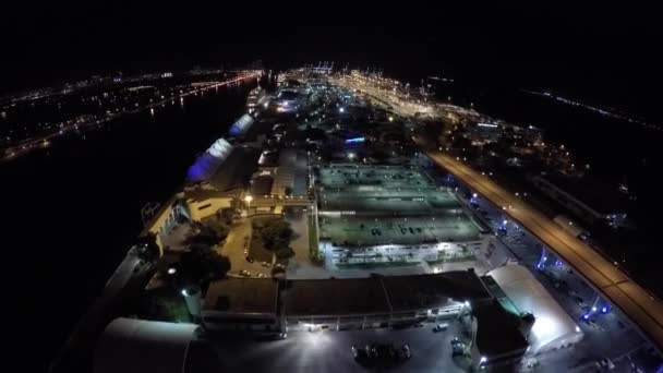 Letecká videa přístavu Miami — Stock video