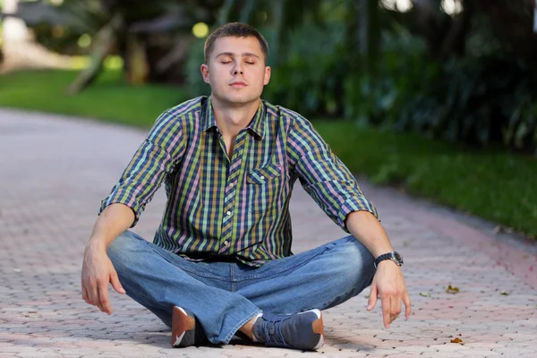 Stok görüntü meditasyon adam Stok Resim