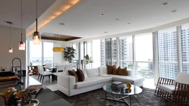 Modern condominium walkthrough — Stock Video