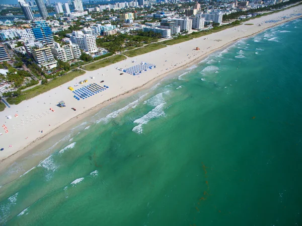 Luftbild vom Strand von Miami — Stockfoto