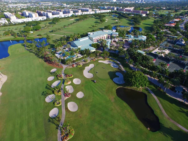 Photo aérienne d'un terrain de golf à Hallandale FL USA — Photo