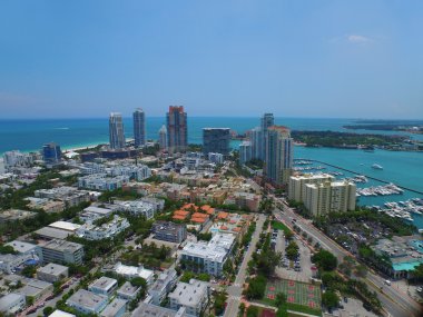 Hava dron görüntü Miami Beach