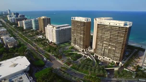 Antenowe wideo z Bal Harbour Miami Beach — Wideo stockowe