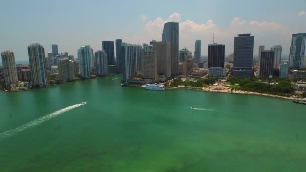 Légi videó a downtown miami — Stock videók