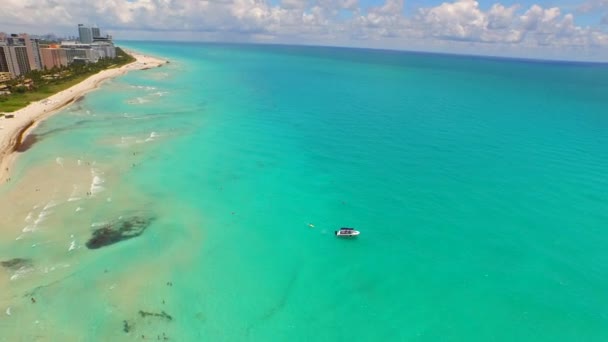 Vídeo aéreo Miami Beach vacaciones de verano — Vídeo de stock