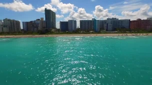 Luftbild miami Strand Sommerurlaub — Stockvideo