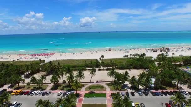 Vídeo aéreo Miami Beach Calle 23 — Vídeo de stock
