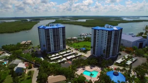 Fort myers beach luchtfoto video — Stockvideo