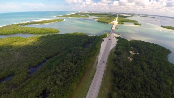 Aerial video Estero Boulevard Bonita springs FL — Stock Video