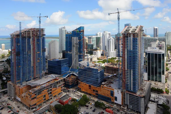 Αεροφωτογραφία του κέντρου της πόλης brickell — Φωτογραφία Αρχείου