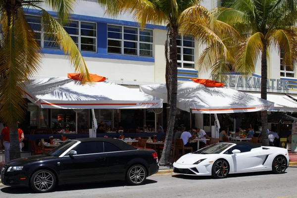 Restaurantes en Ocean Drive — Foto de Stock