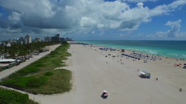 Авиационное беспилотное видео Miami Beach — стоковое видео