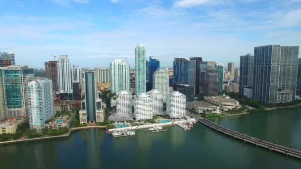 Brickell і Brickell Bay Майамі — стокове відео