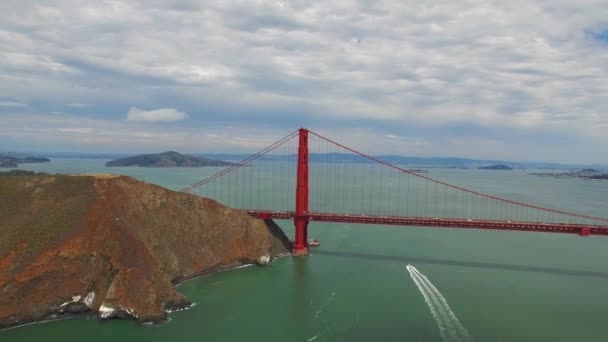 Gouden poort brug — Stockvideo