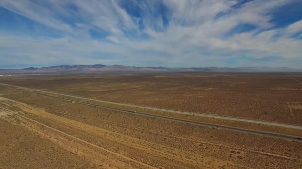 Aerial video of a truck on the highway — Stock Video