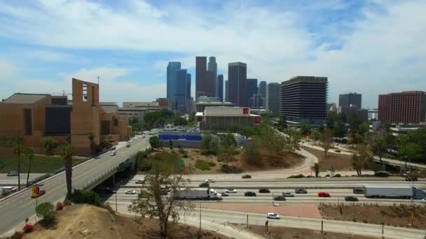 Letecká videa Downtown Los Angeles — Stock video