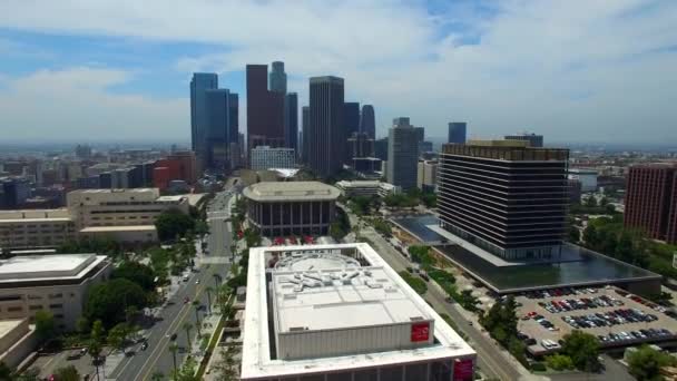 Luchtfoto video Downtown Los Angeles — Stockvideo