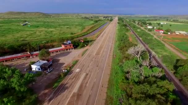 Aerial video historic Route 66 — Stock Video