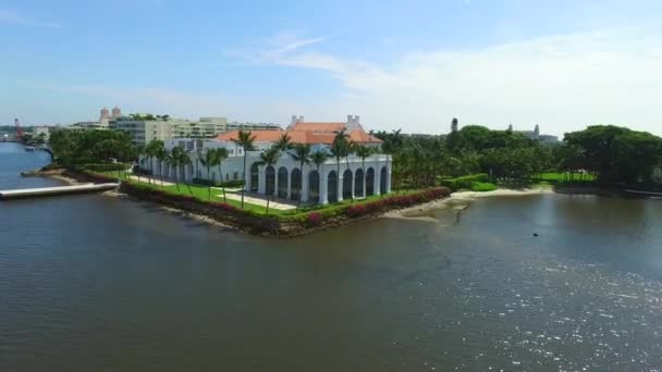 Flagler Museum West Palmenstrand — Stockvideo