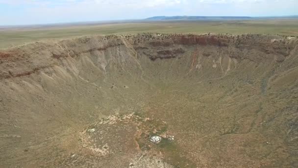 Luftaufnahme des Meteoritenkraters — Stockvideo