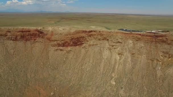 Vídeo aéreo da cratera de meteoros — Vídeo de Stock