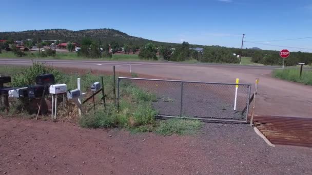 Row of mailboxes view — Stock Video