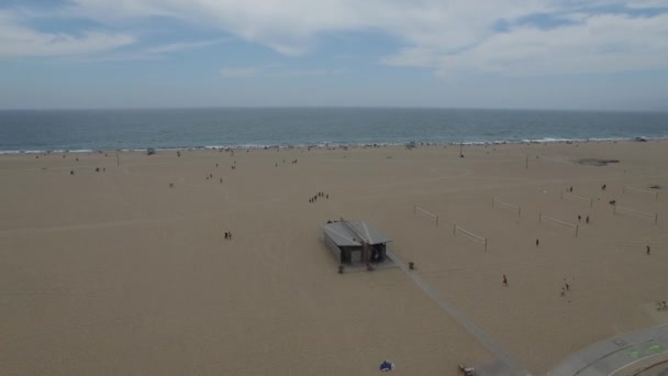 Aerial video Santa Monica Beach — Stock Video