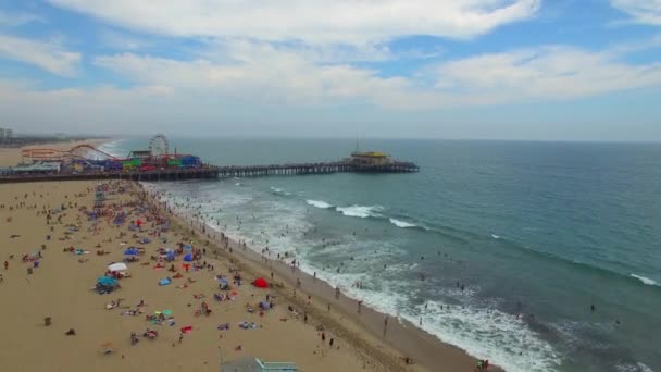 Hava Santa Monica Pier — Stok video