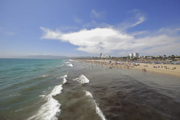 Σάντα Μόνικα παραλία Καλιφόρνια — Φωτογραφία Αρχείου