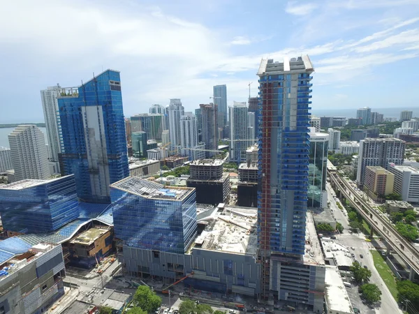 Byggarbetsplatser på Brickell — Stockfoto