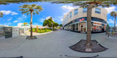Miami Beach, FL, USA - October 4, 2025: 360 photo of shops at Lincoln Road taken in 2025