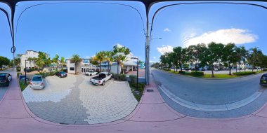 Fort Lauderdale, FL, ABD - 13 Ekim 2025: Okyanus Kıyısı Süitleri Lauderdale. 360 VR fotoğraf