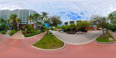 Miami Beach, FL, ABD - 16 Ekim 2025: 360 Fotoğraf Flamingo Miami South Beach