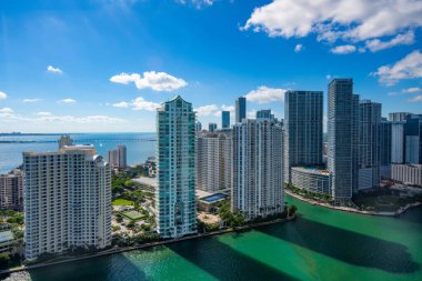 Şehir merkezindeki Brickell Miami ve Brickell Key 'de yüksek mimari