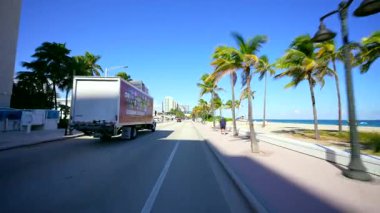 Fort Lauderdale, FL, ABD - 28 Kasım 2025 FPV video Fort Lauderdale Beach Florida Kasım 2025