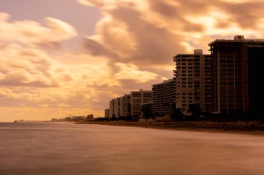 Dramatik gün batımı Boca Raton Florida 2025 stok fotoğrafı