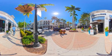 Napoli, FL, ABD - 2 Şubat 2026: Keewaydins restoranı Napoli Florida. 360 eşdörtgen vr fotoğraf.