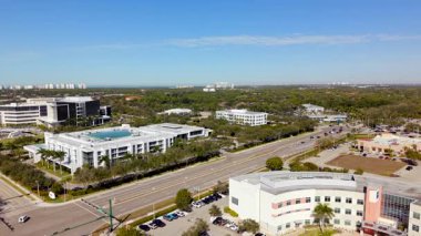 Napoli Florida 'daki hava panorama hastaneleri 4k