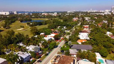 Aerial video Miami Beach bayshore neighborhood 2026