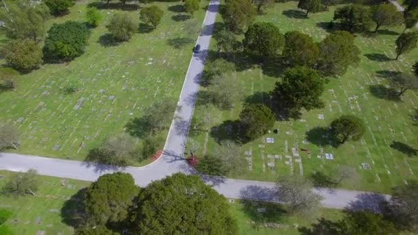 Vidéo 4k aérienne du cimetière — Video