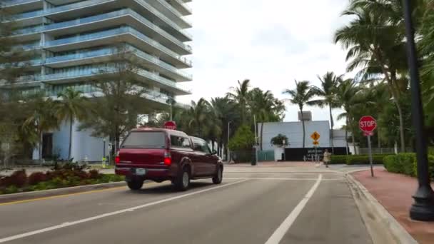 Miami Beach stuurprogramma's pov — Stockvideo