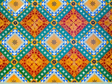 Junagarh Fort dekorasyonda renkli zemin